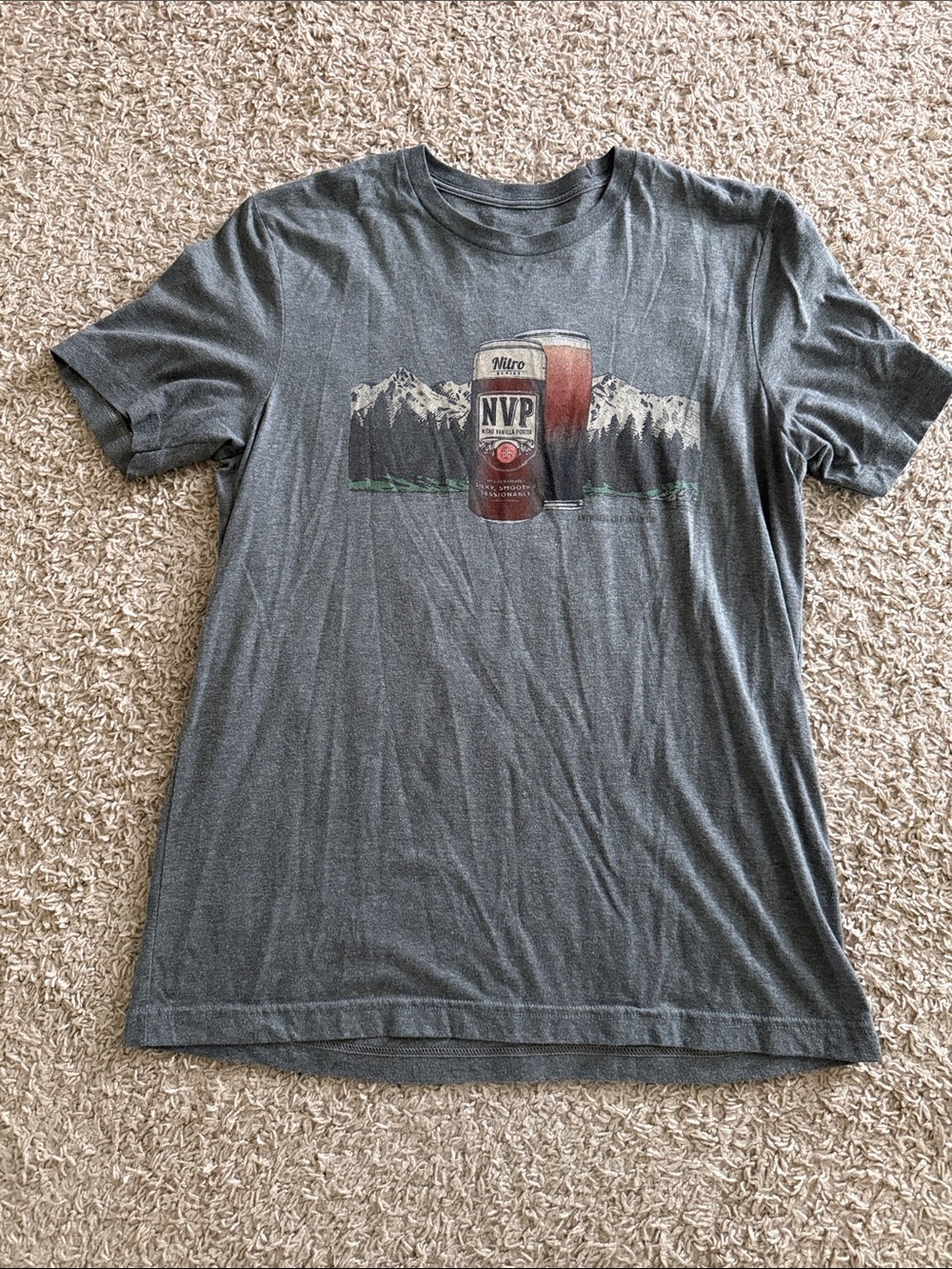 Breckenridge Brewery Mountain Graphic Short Sleeve Tee - Gray